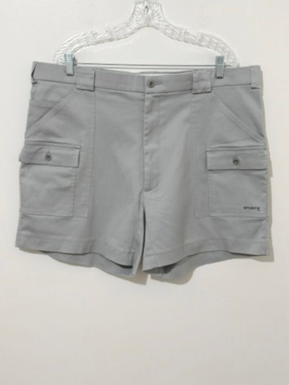 Sportif USA Original Stretch Gray Cargo Shorts Men's Size 42